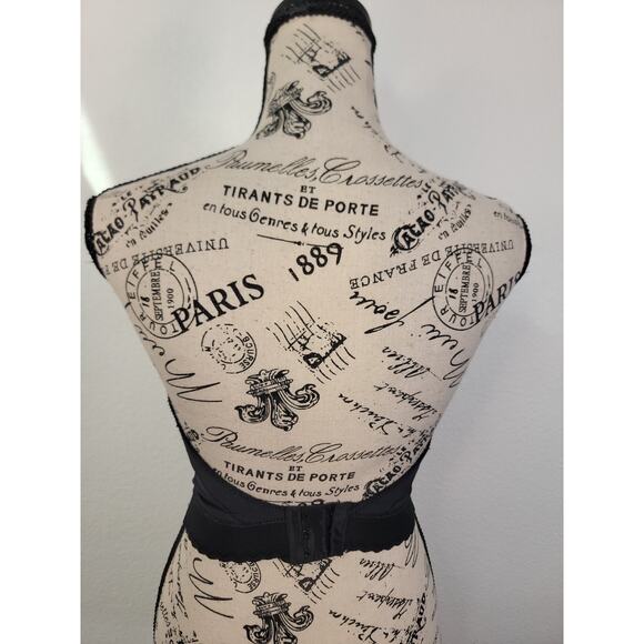 Vintage 1980s Backless by Smoothie Womens Sz 36B Lace Bra Corset Black Sexy - Picture 5 of 8